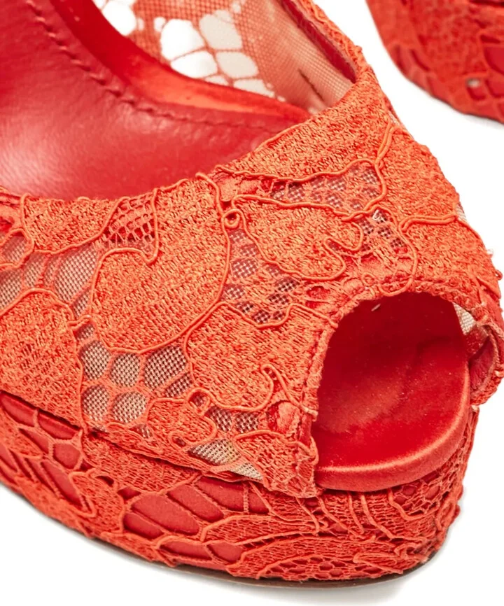 120mm Lace Platform Pumps - Image 5