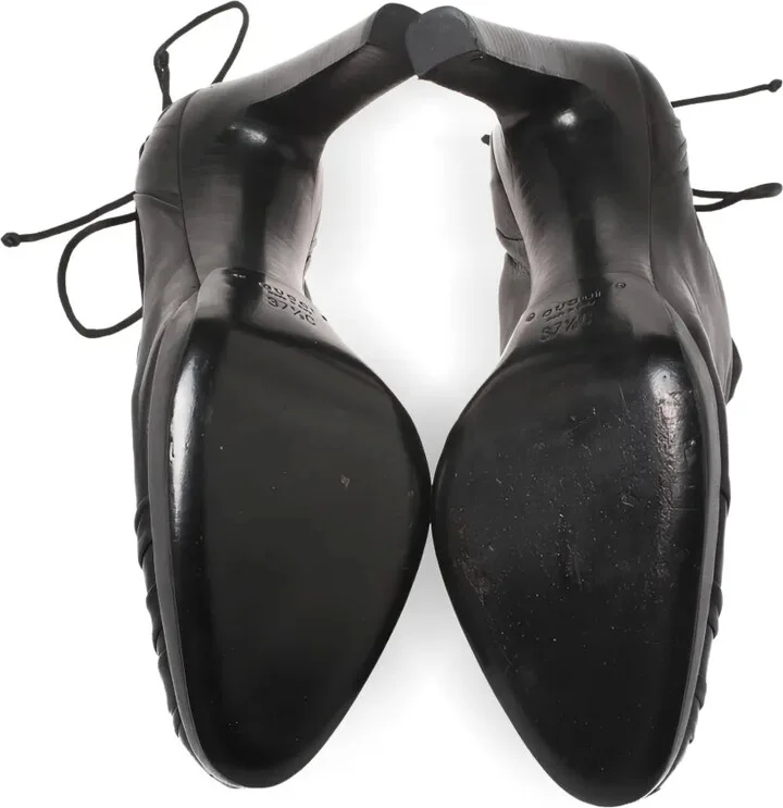 120mm Leather Ankle Boots - Image 5