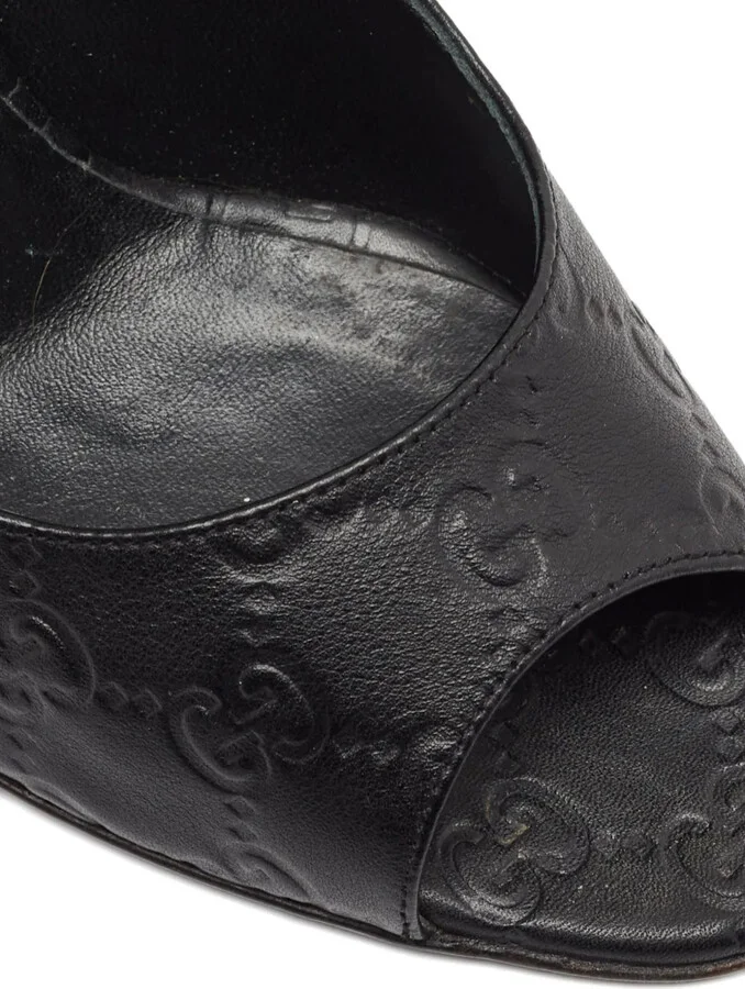 120mm Leather-Embossed Peep-Toe Pumps - Image 5