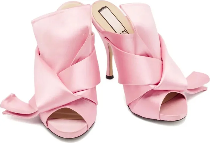 120mm Leather Heeled Mules - Image 4