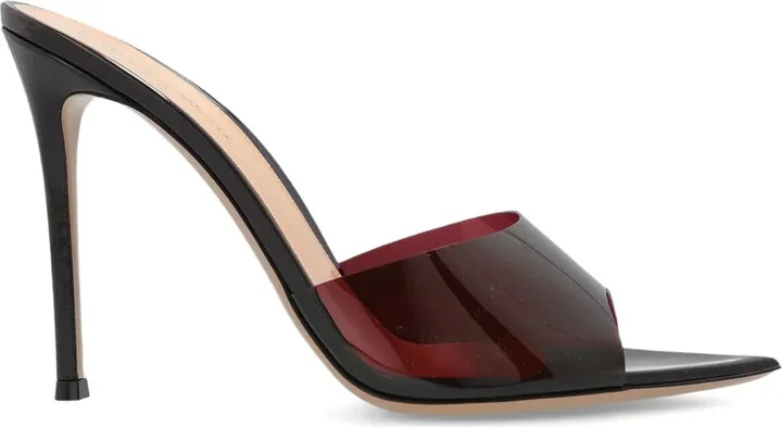 120mm Leather Heeled Mules