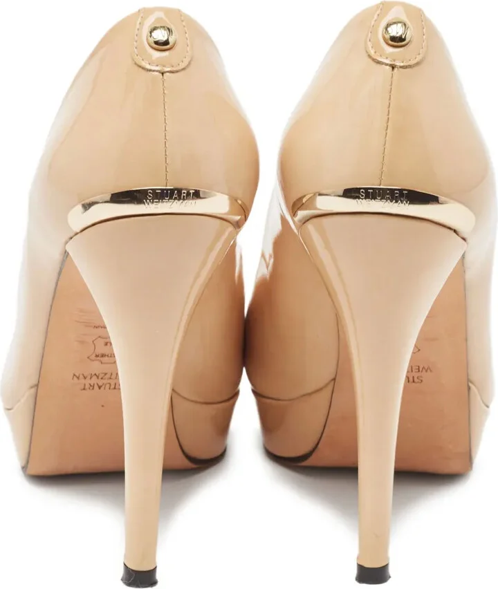 120mm Leather Heeled Pumps - Image 4