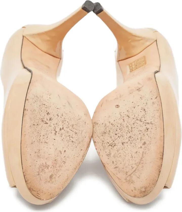 120mm Leather Heeled Pumps - Image 5