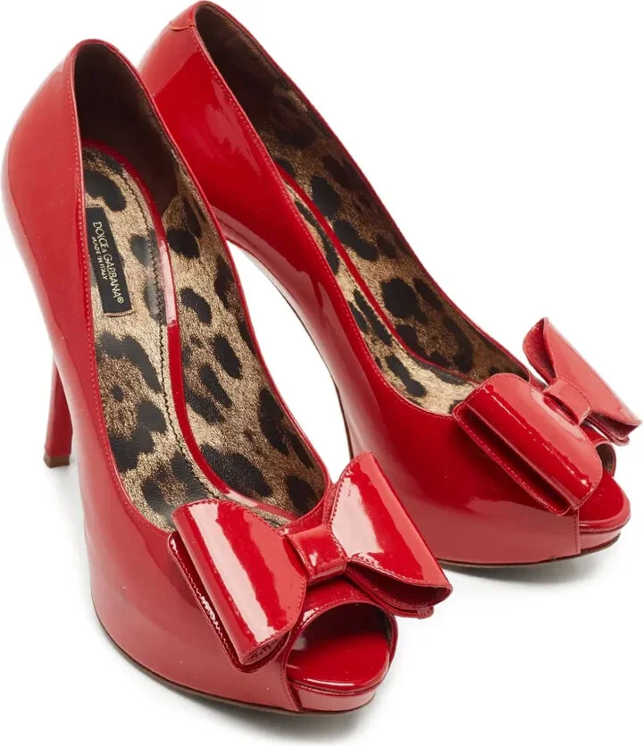 120mm Leather Heeled Pumps - Image 2