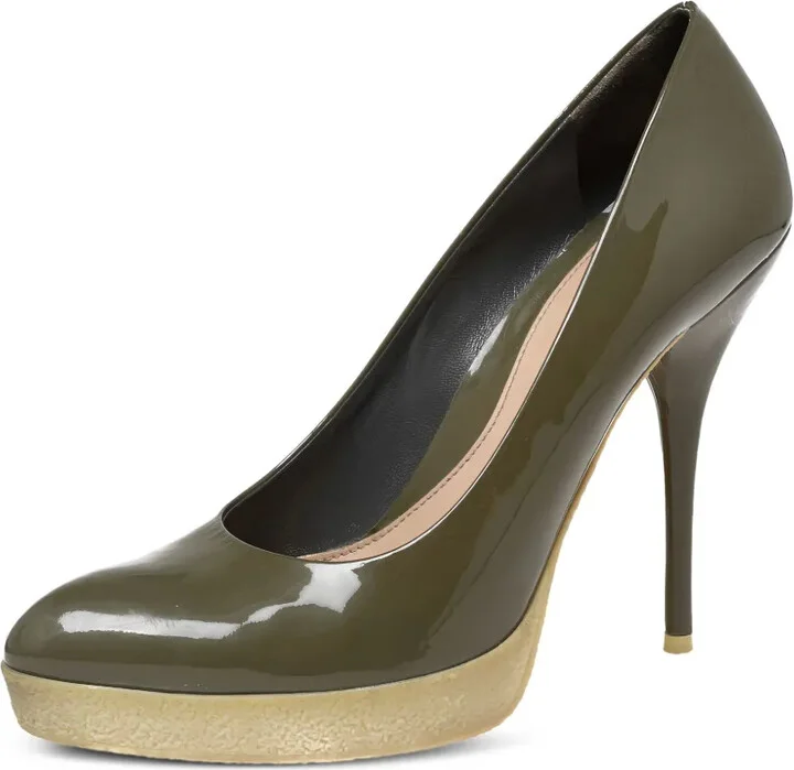 120mm Leather Heeled Pumps - Image 2