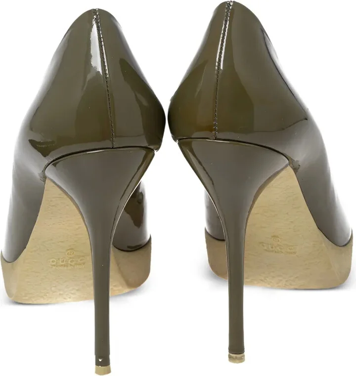 120mm Leather Heeled Pumps - Image 3