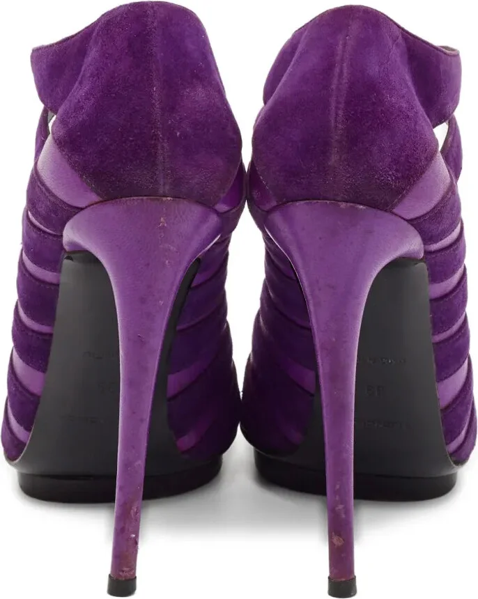 120mm Leather Heeled Pumps - Image 4