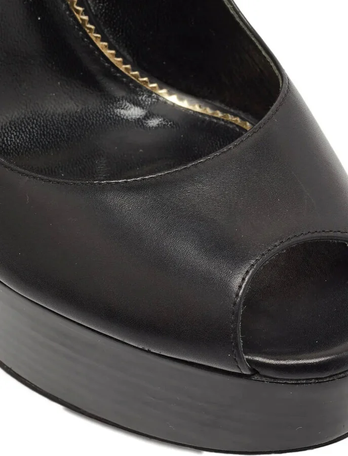 120mm Leather Heeled Pumps - Image 5
