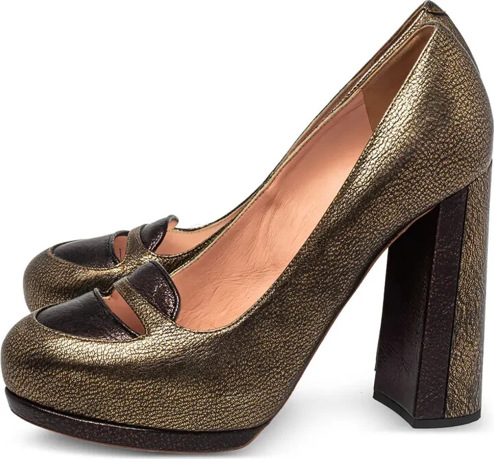 120mm Leather Heeled Pumps - Image 4