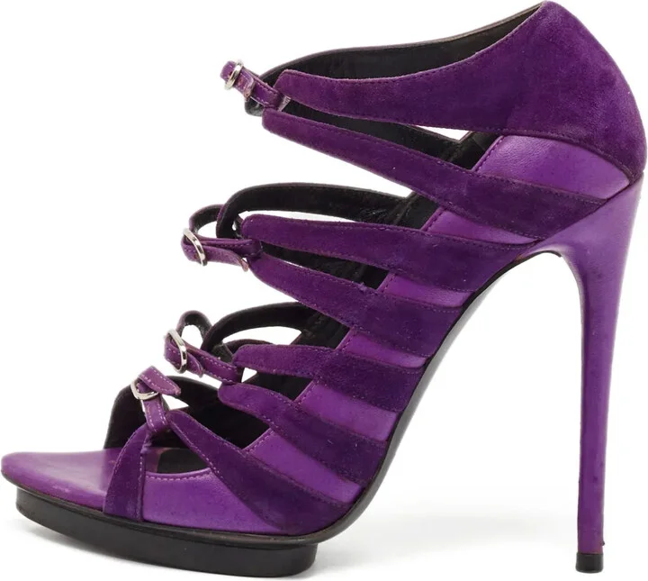 120mm Leather Heeled Pumps