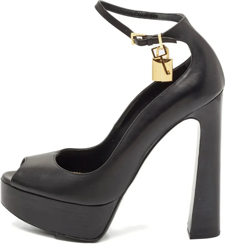 120mm Leather Heeled Pumps
