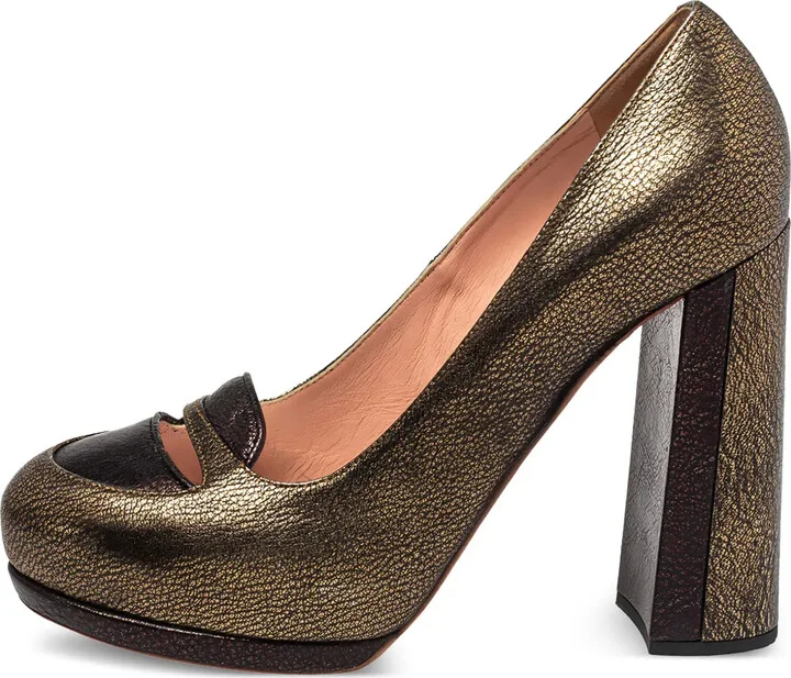 120mm Leather Heeled Pumps