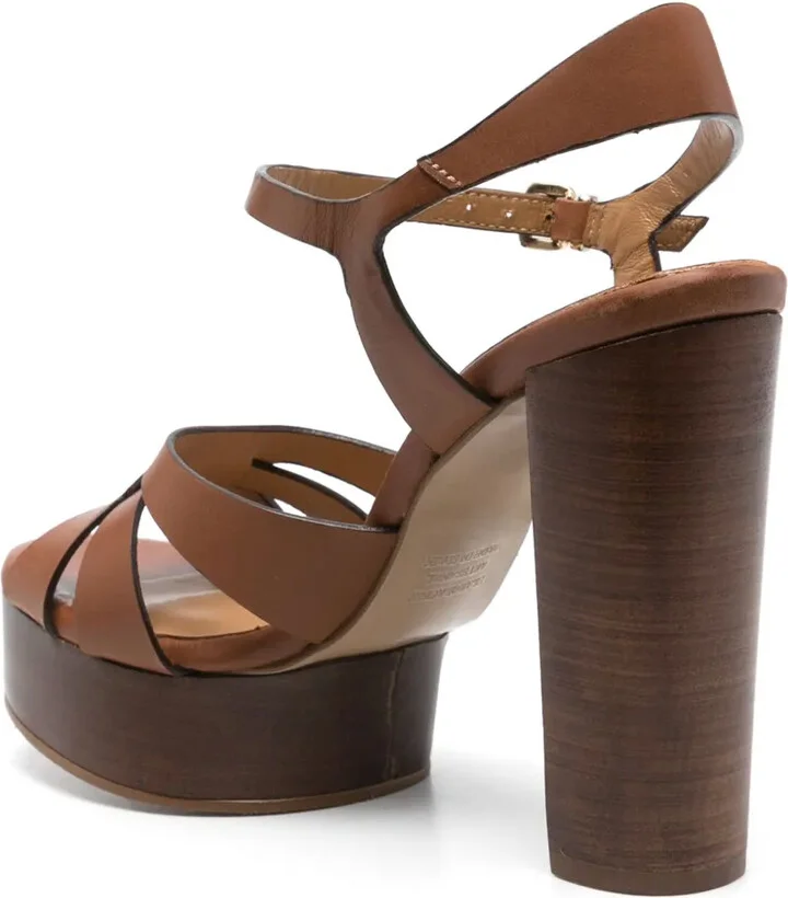 120mm Leather Heeled Sandals - Image 3