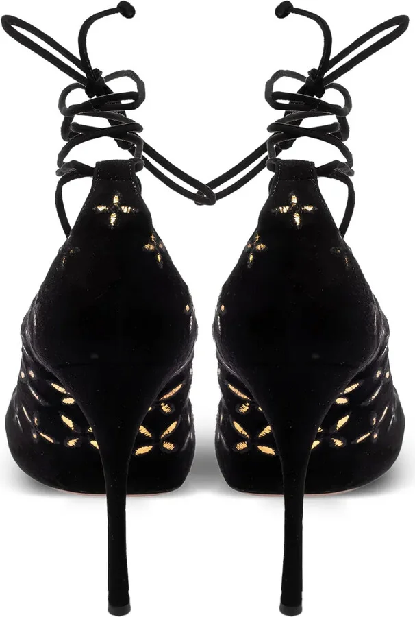 120mm Leather Heeled Sandals - Image 3