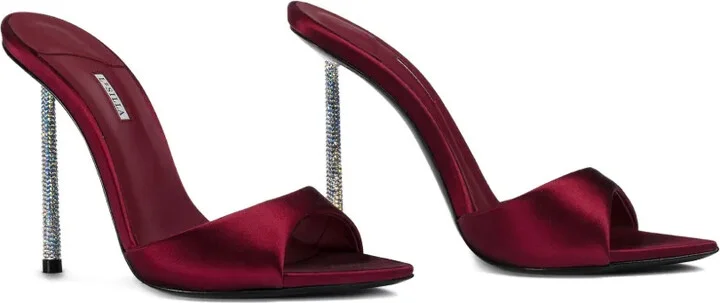 120mm Leather Heeled Sandals - Image 2