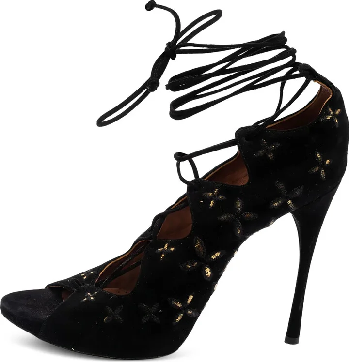120mm Leather Heeled Sandals