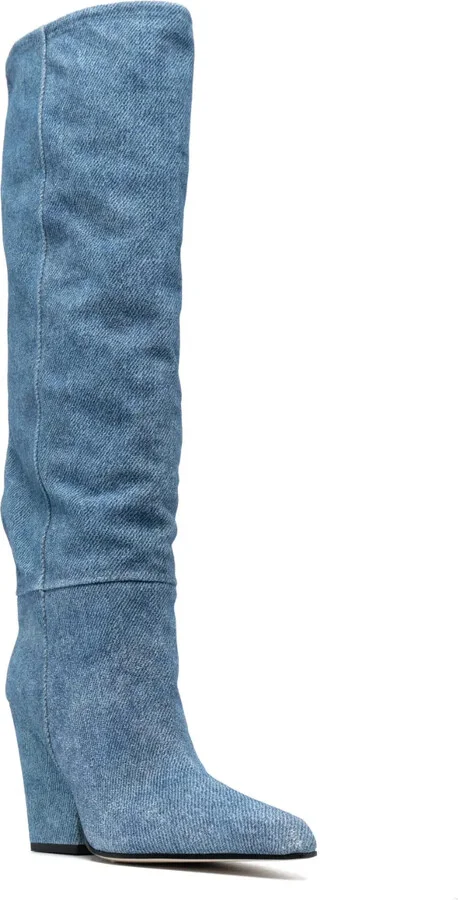 120mm Leather Knee-Length Boots - Image 2