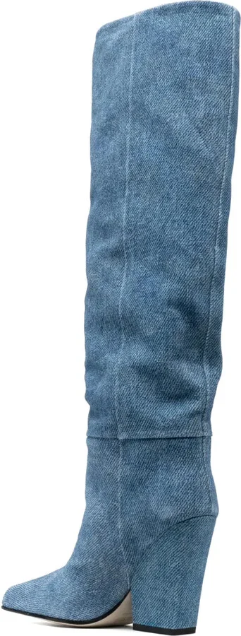 120mm Leather Knee-Length Boots - Image 3