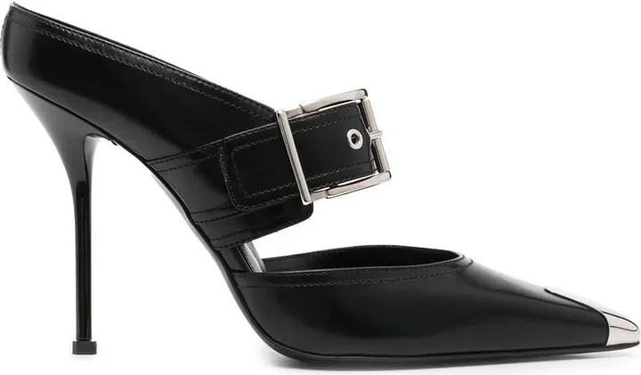 120mm Leather Mules