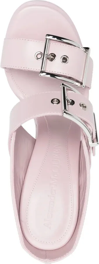 120mm Leather Platform Mules - Image 4