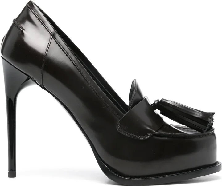 120mm Leather Pumps
