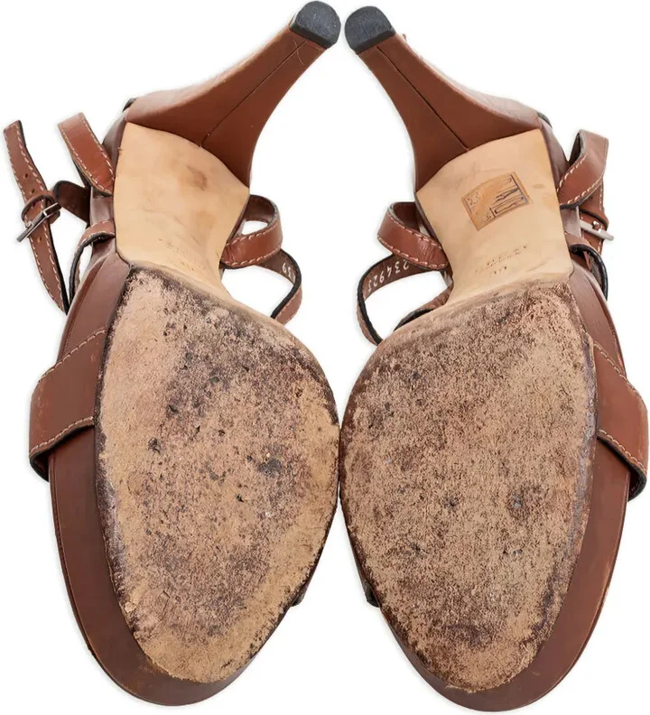 120mm Leather Sandals - Image 4