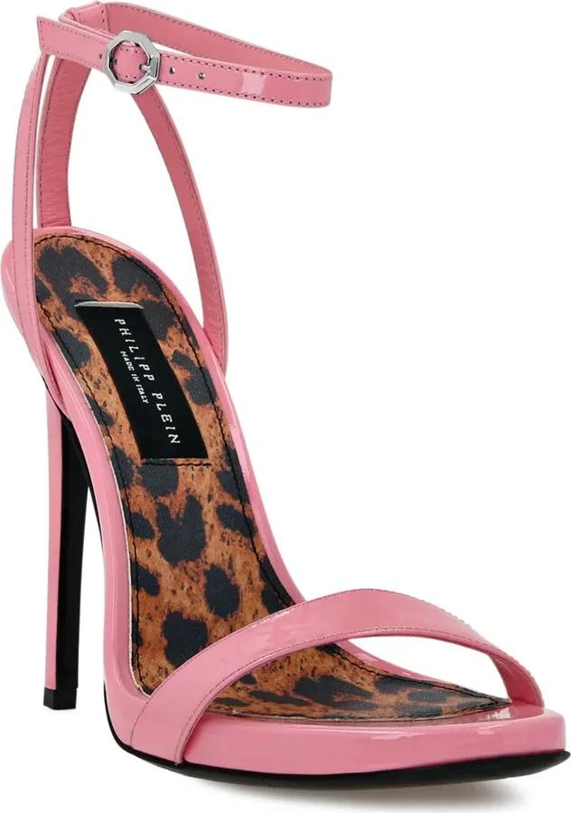 120mm Leopard-Print Patent-Leather Sandals - Image 2