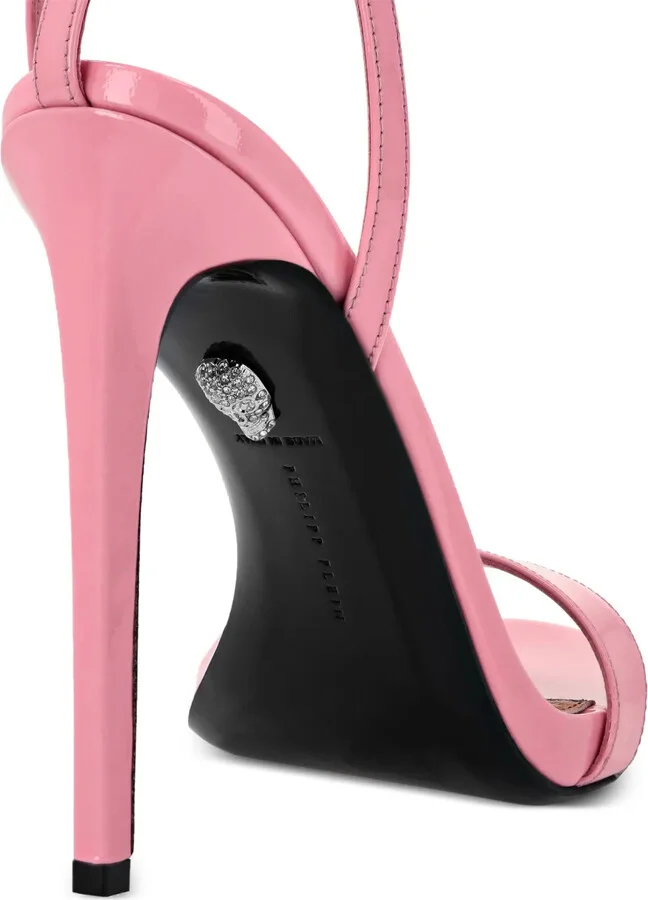 120mm Leopard-Print Patent-Leather Sandals - Image 3