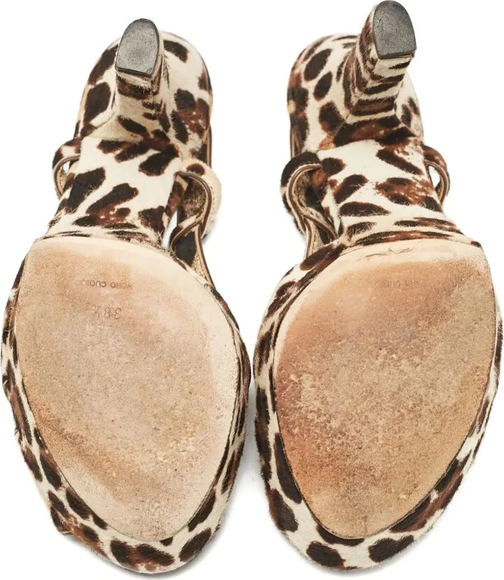 120mm Leopard-Print Platform Sandals - Image 3