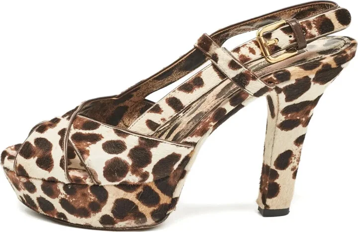 120mm Leopard-Print Platform Sandals