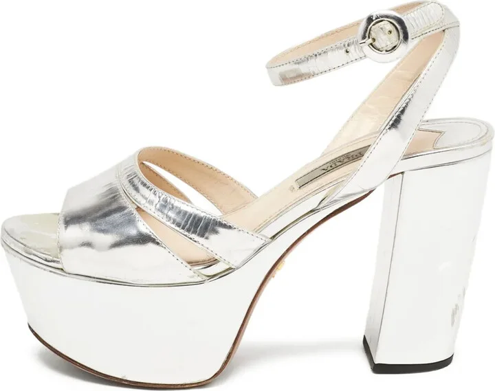 120mm Metallic-Effect Sandals