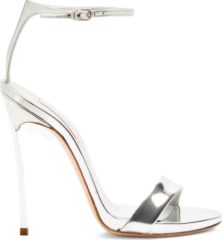 120mm Metallic Heeled Sandals