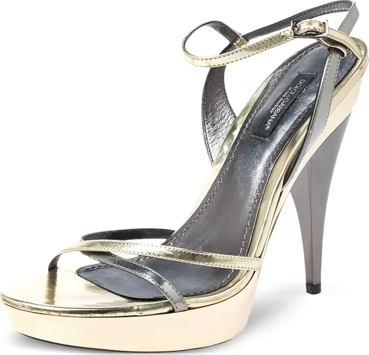 120mm Metallic Platform Sandals - Image 2