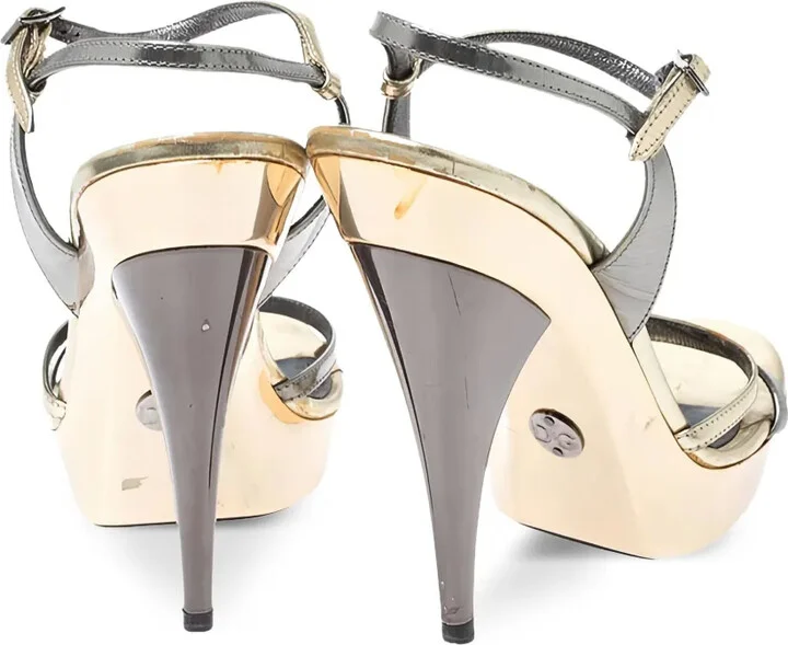 120mm Metallic Platform Sandals - Image 4