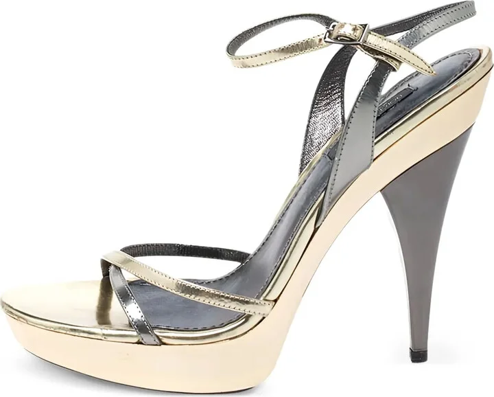 120mm Metallic Platform Sandals