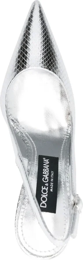 120mm Metallic Snakeskin Pumps - Image 4