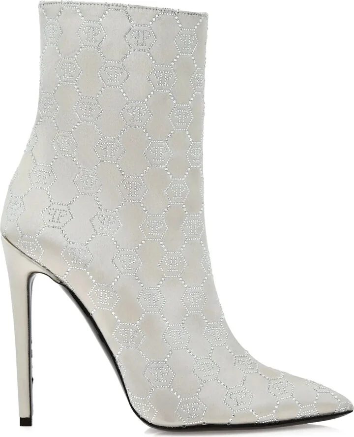 120mm Monogram Satin boots