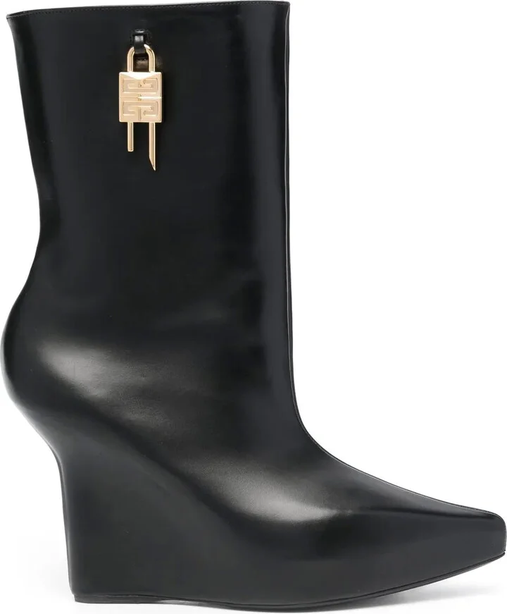 120mm Padlock Wedge Boots