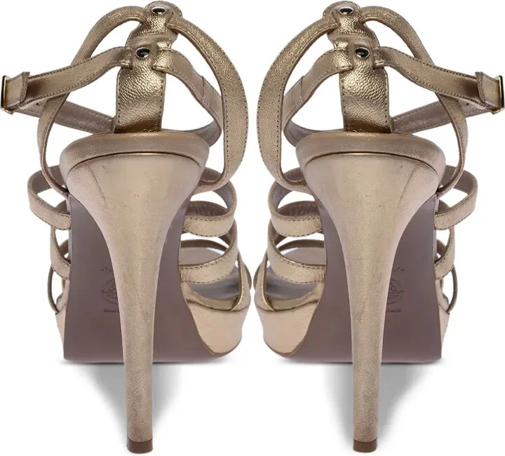 120mm Patent-Leather Cage Sandals - Image 4
