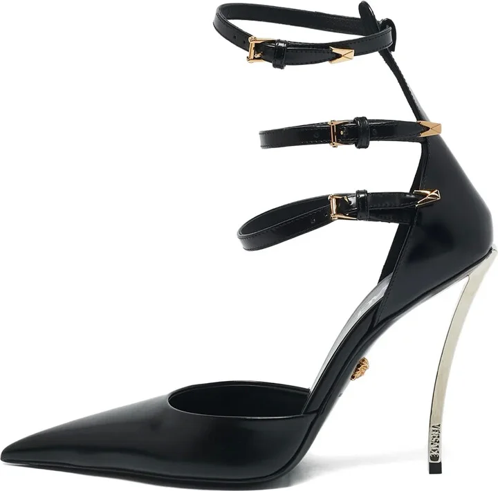 120mm Pin Point strappy pumps