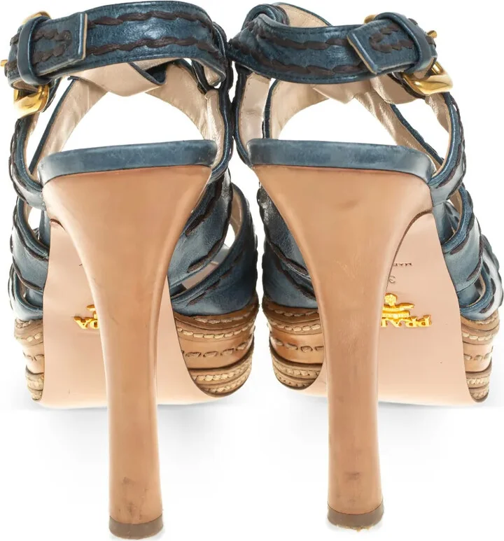 120mm Platform Cross-Strap Sandals - Image 3