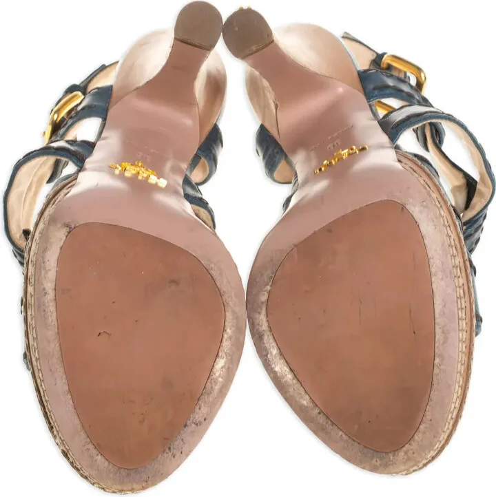 120mm Platform Cross-Strap Sandals - Image 4