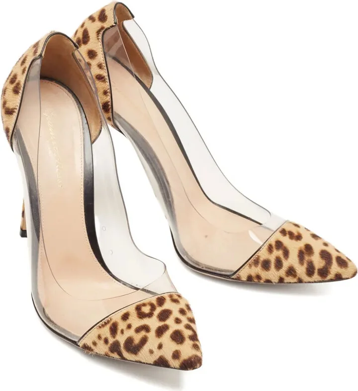 120mm Plexi leopard-print pumps - Image 2