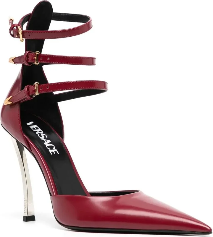 120mm Pointed-Toe Leather Sandals - Image 2