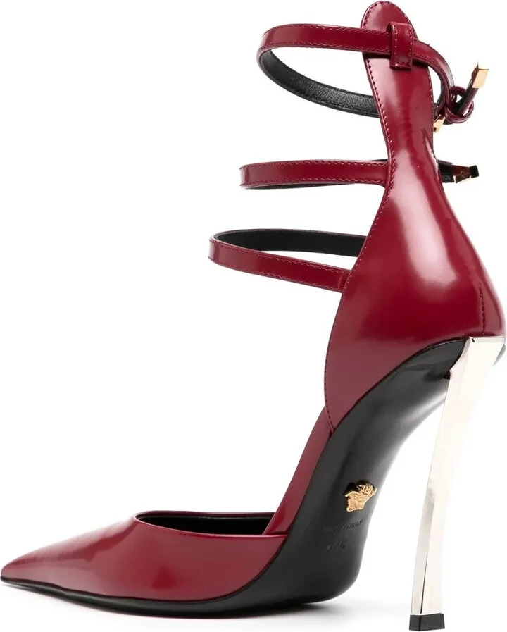 120mm Pointed-Toe Leather Sandals - Image 3