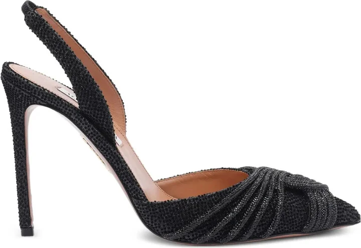 120mm Pointed-Toe Slingback Pumps