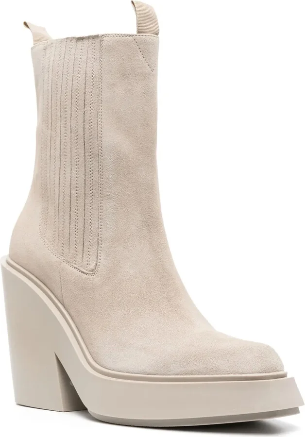 120mm Pointed-Toe Suede Boots - Image 2
