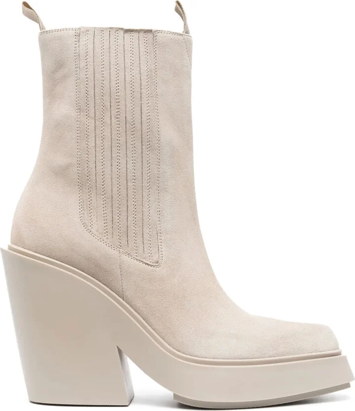 120mm Pointed-Toe Suede Boots