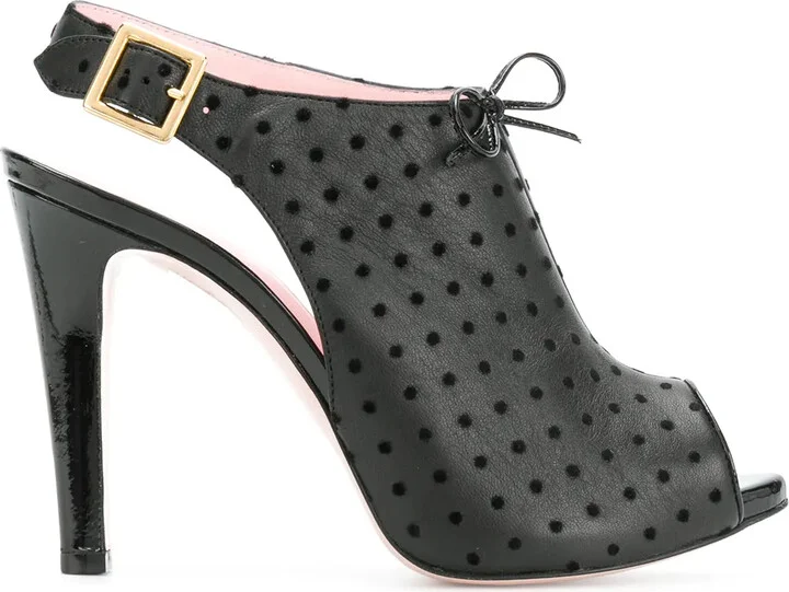 120mm Polka Dot Slingback Sandals