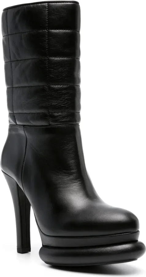 120mm Quilted-Panel Platform Boots - Image 2